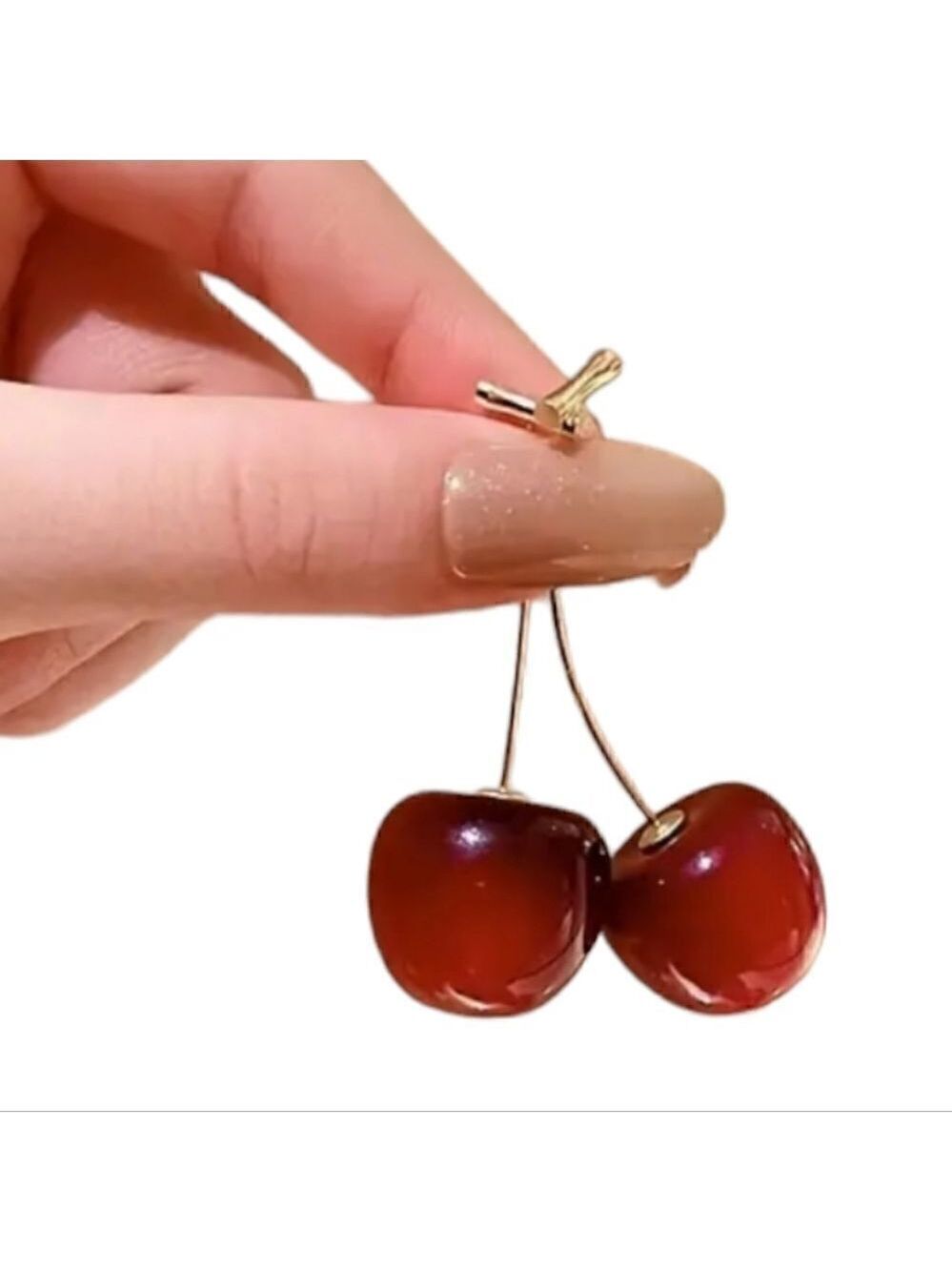 Red Cherry Drop Earrings Fashion Jewelry